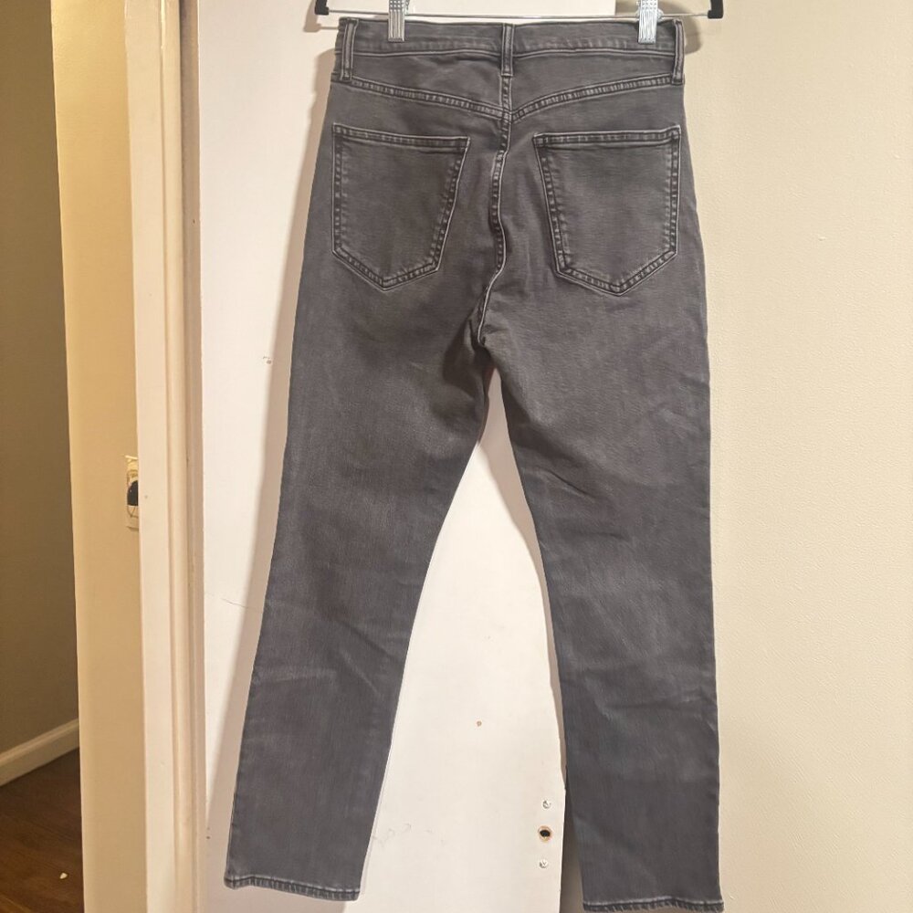Gap Denim High Rise Vintage Slim Women Black Wash Stretch Straight Leg Jean - Picture 7 of 11